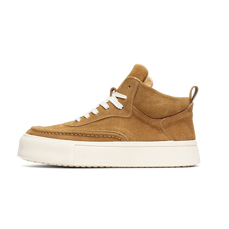 Leather Work Flats - England style mens casual cow suede