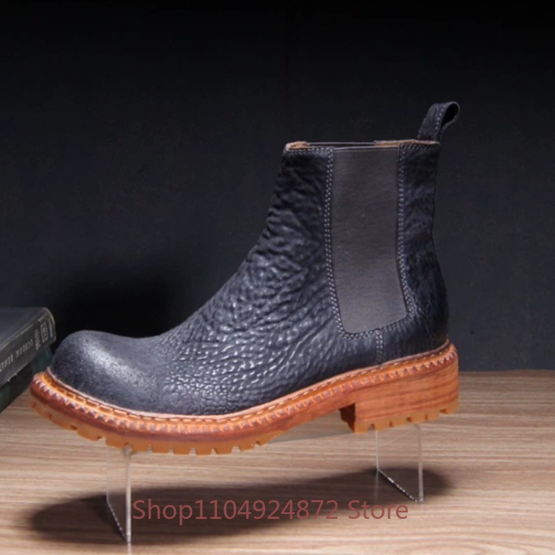 Leather Work Western - British Style Casual Chelsea Boots Men's