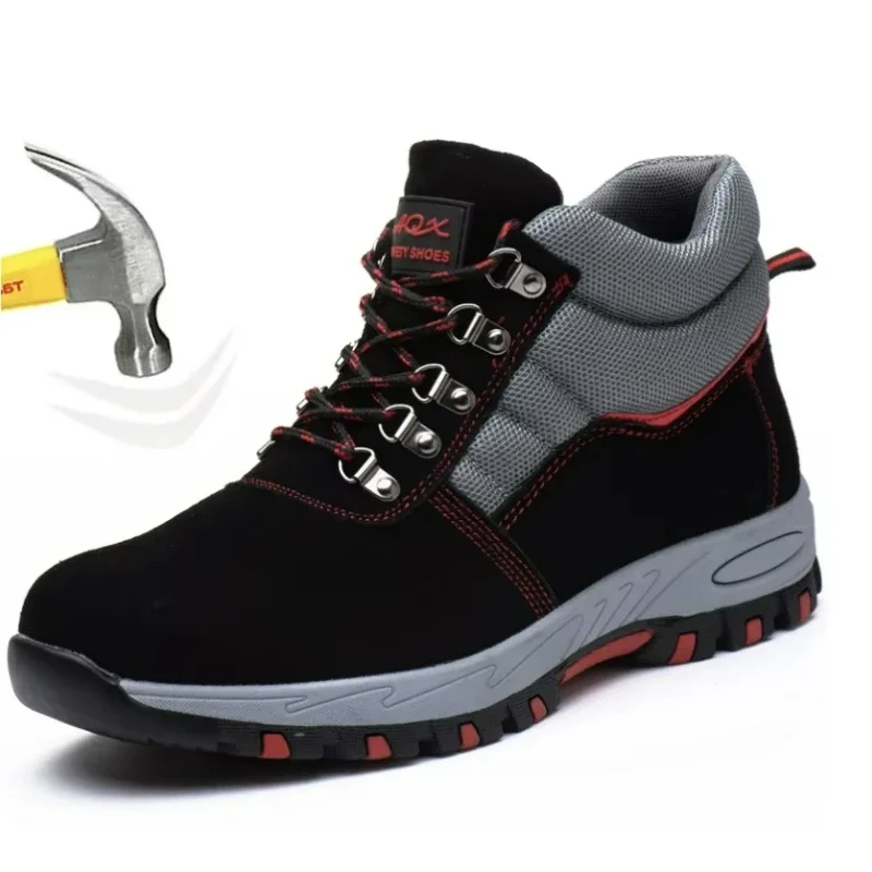 Leather Work Flats - High Quality Men Safety Boots Work