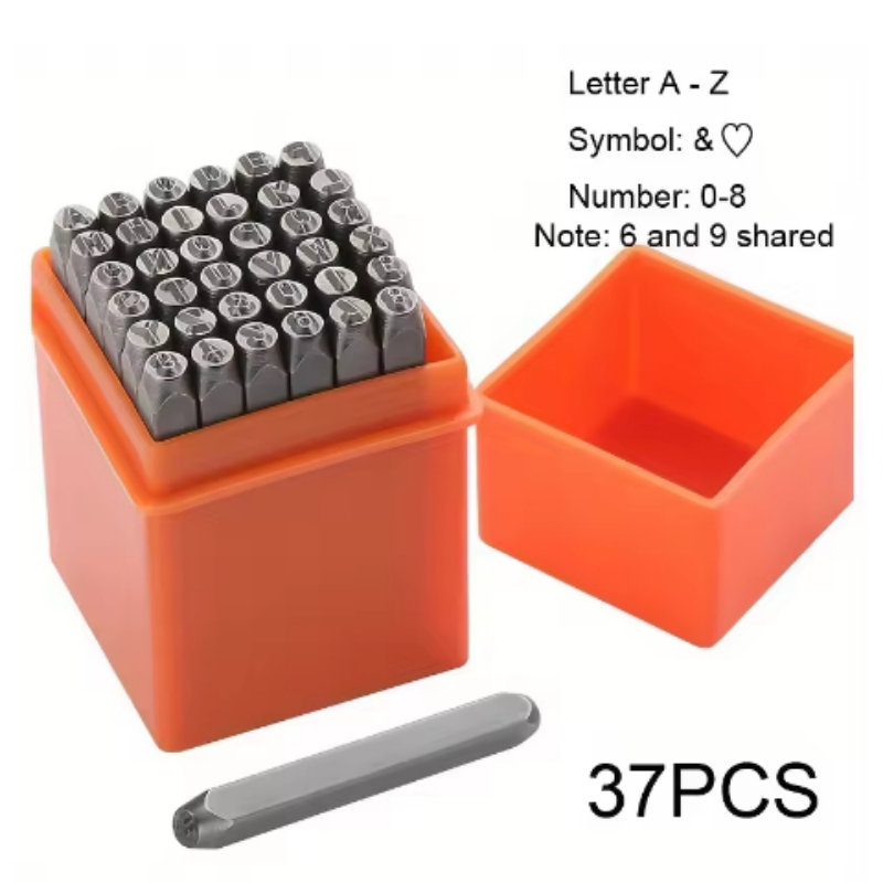 Leatherwork Art - 37Pcs 3mm Number & Letter Stamping