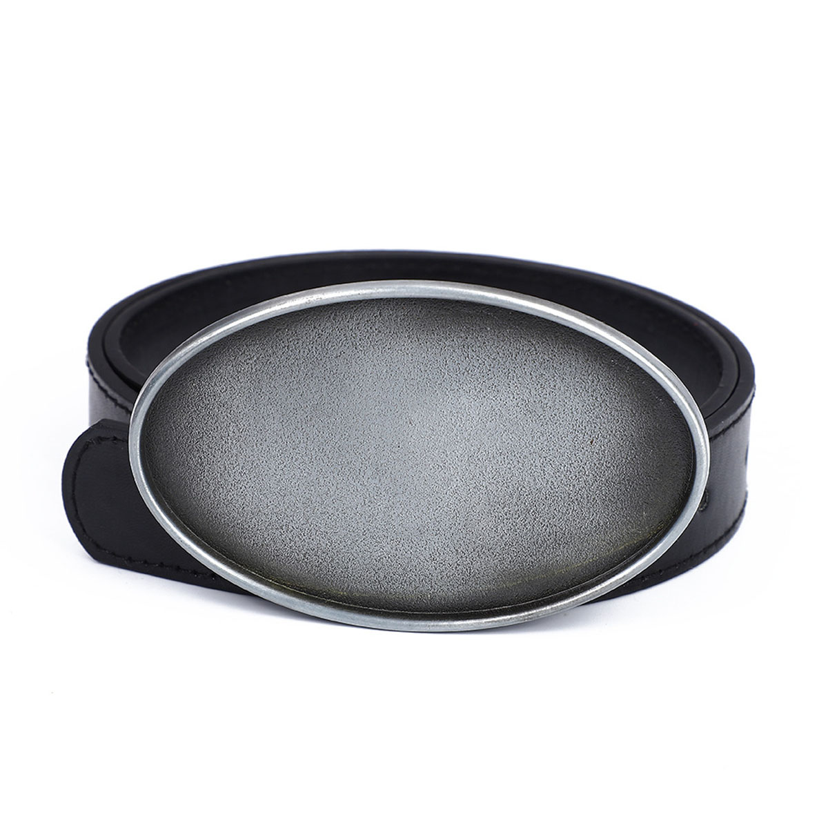 Belt Buckle Blank - Blank Oval Belt Buckle Matte Sand