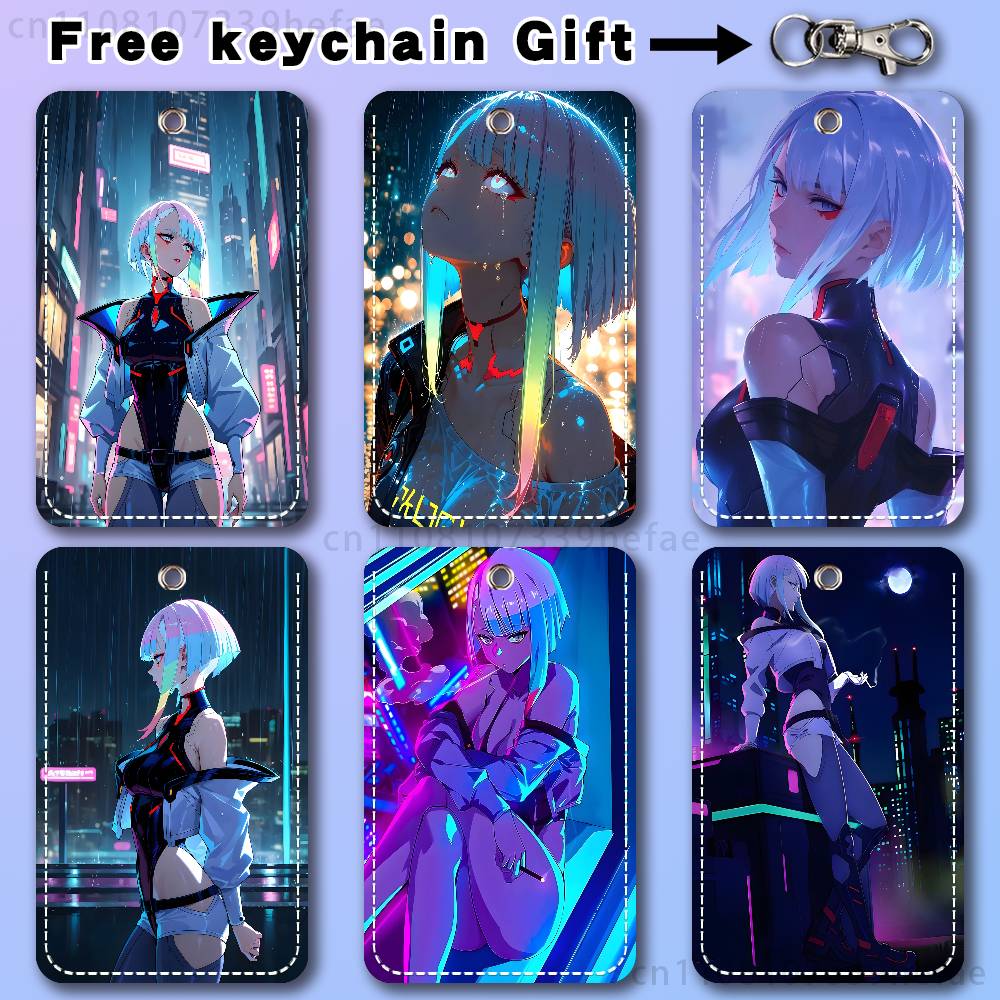 Leather Working - Lucy C-Cyberpunk E-Edgerunners Holder Keychain For
