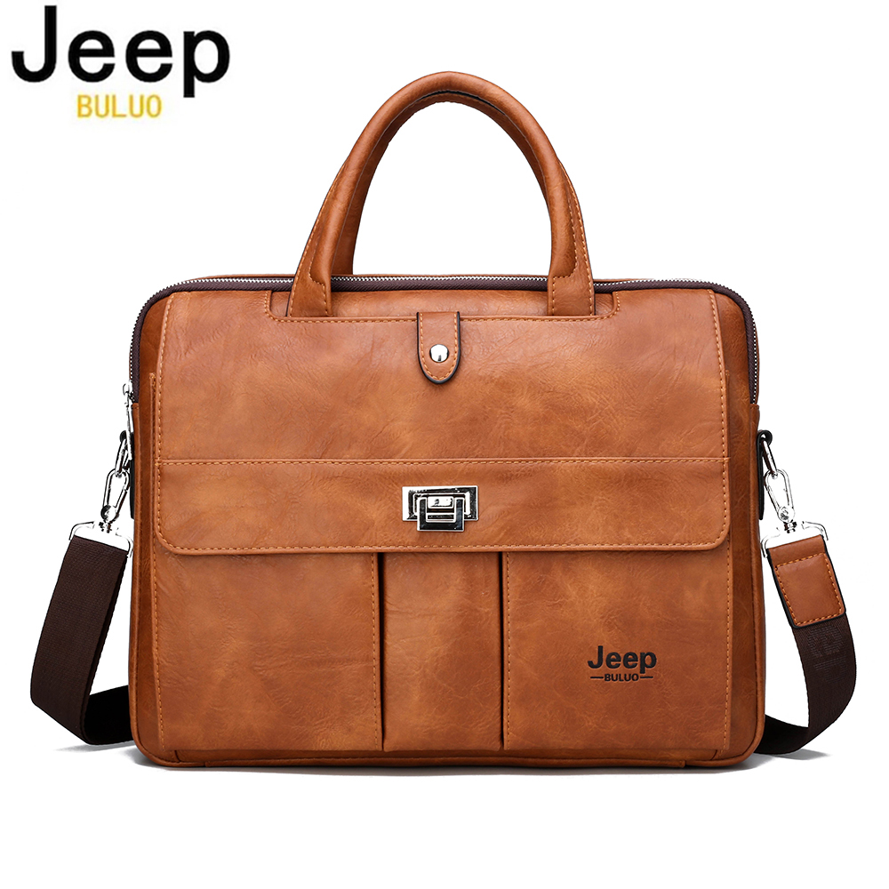Leatherwork Wallet - Jeep Buluo Men's Leather Briefcase 14