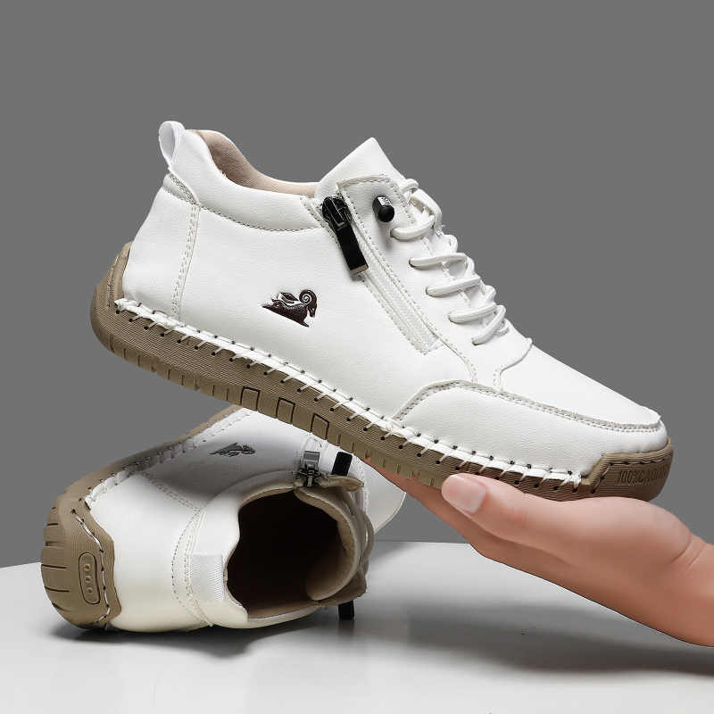 Leather Work Flats - Women's Sneakers Handmade Leather Casual Shoes