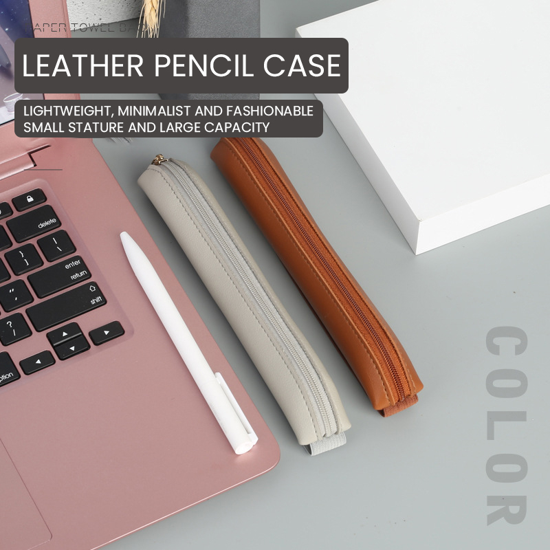 Pu Leather Pen Holder Zippered - огляд і ціна Leather Work Notebook