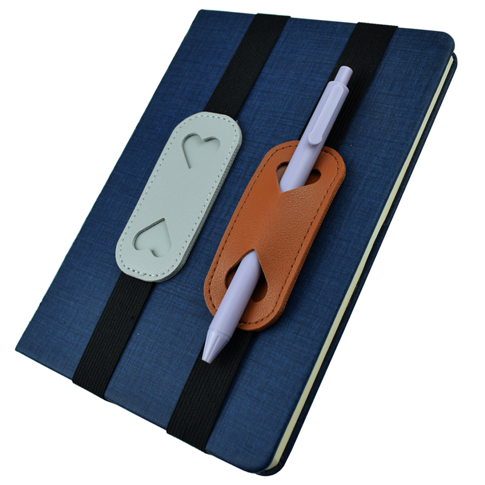 Elastic PU Leather Pen Holder  - огляд і ціна Leather Work Notebook