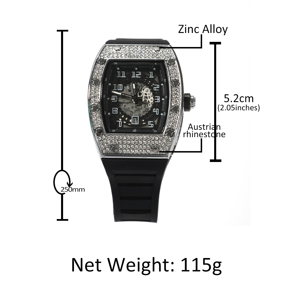 UWIN Square Dial Watch Full Rh - огляд і ціна Belt Buckle Blank