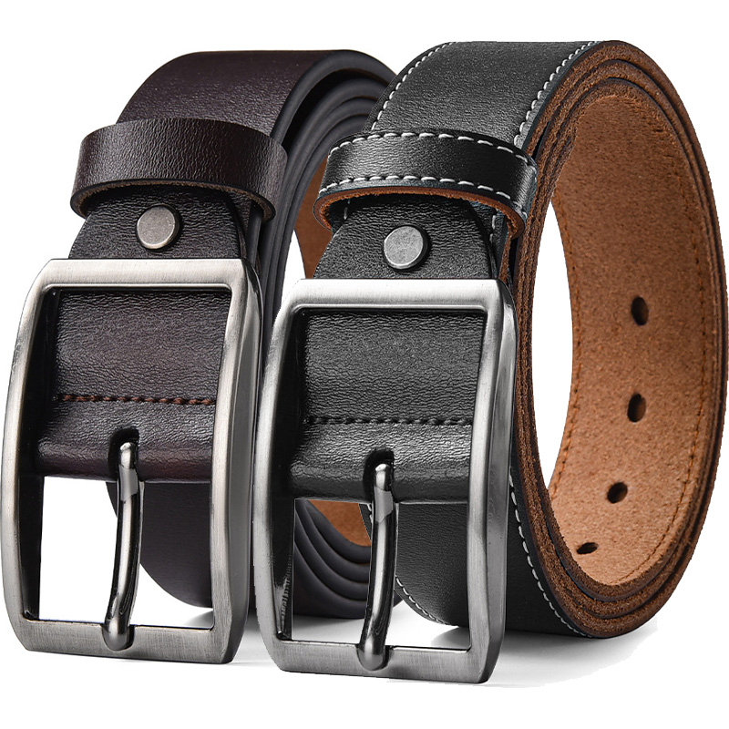 Men's High Quality Pin Buckle  - огляд і ціна Leather Work Jeans