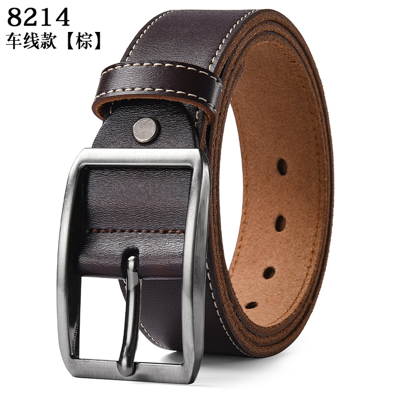 Men's High Quality Pin Buckle  - огляд і ціна Leather Work Jeans
