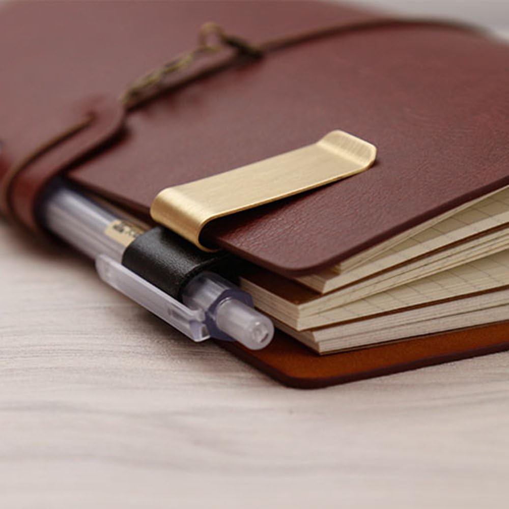 Handmade Leather Brass Stainle - огляд і ціна Leather Work Notebook