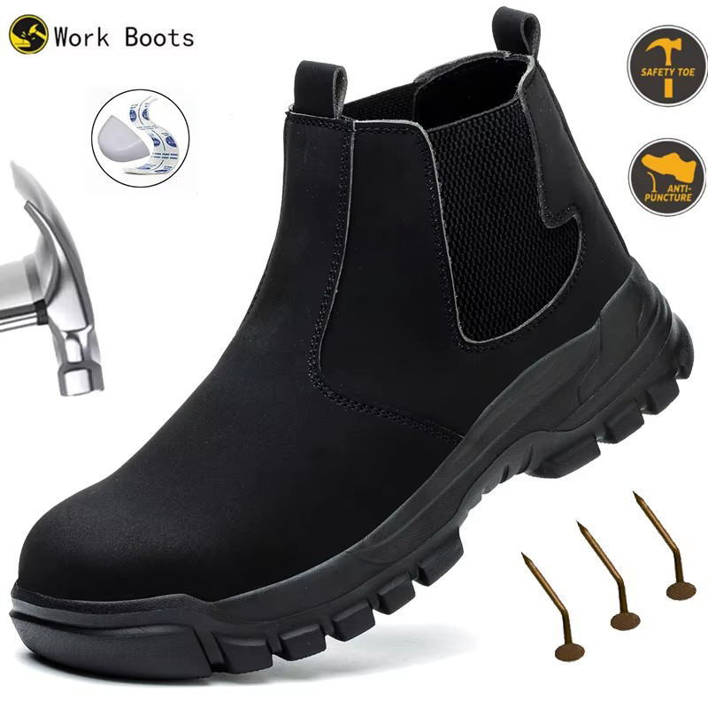 Waterproof Men's Safety Work B - огляд і ціна Leather Work Flats
