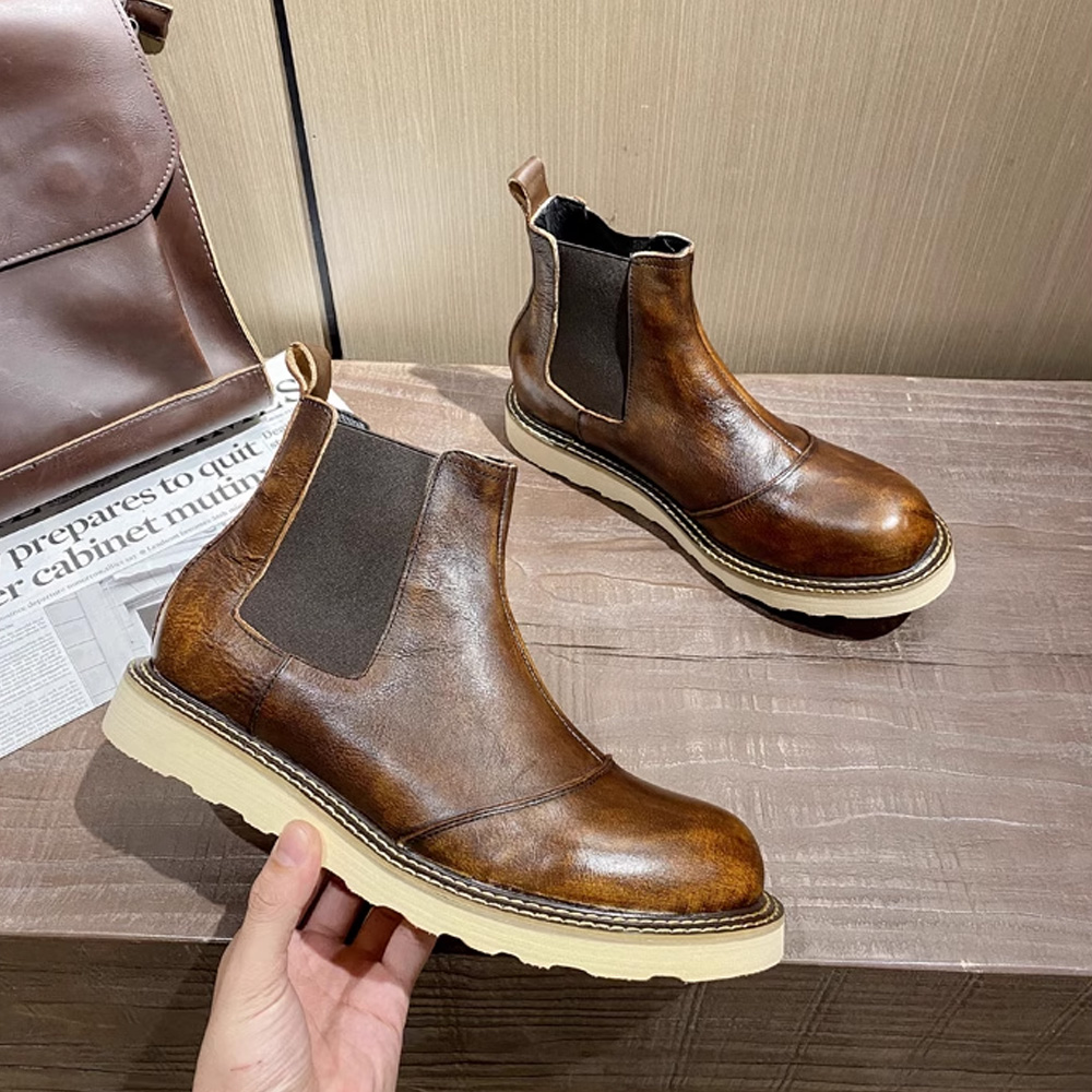 Retro Men's Genuine Leather Ch - огляд і ціна Leather Work Western