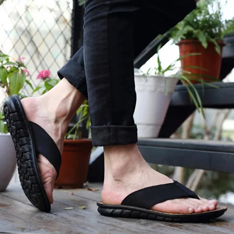 Summer Shoes Men Slippers Genu - огляд і ціна Leather Work Flats