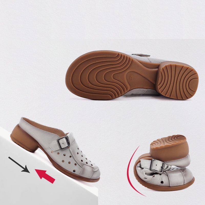New Cow Leather Low Heel Sanda - огляд і ціна Leather Work Flats