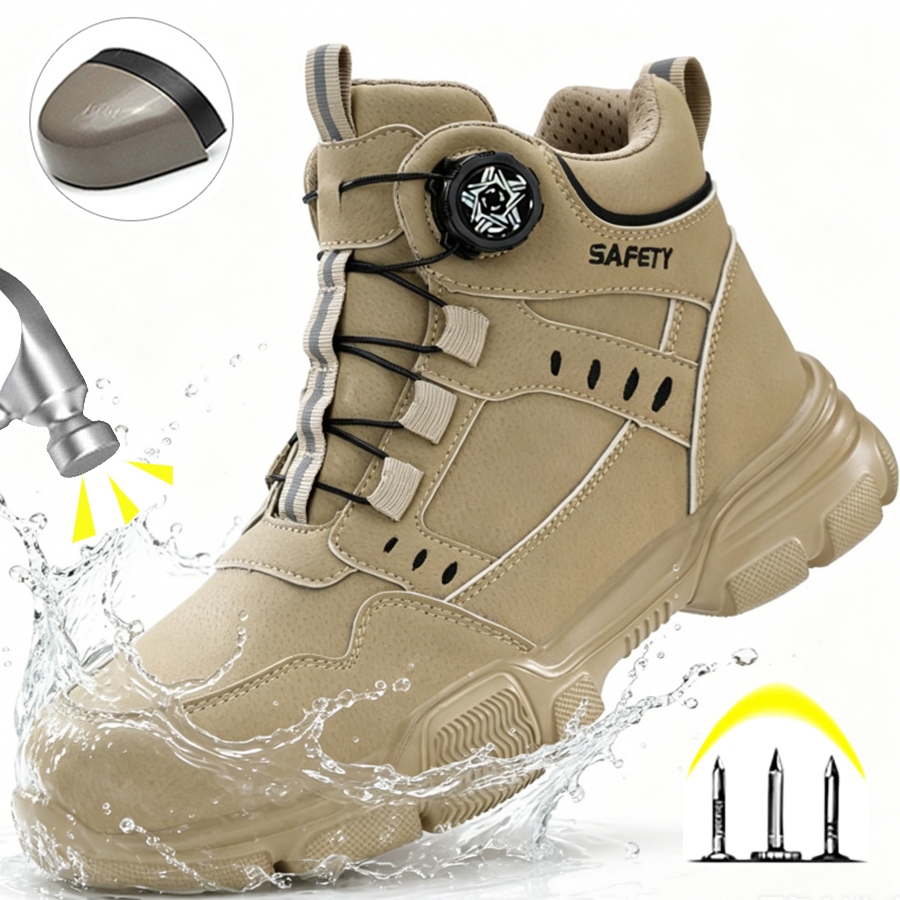 Water Repellent Leather Safety - огляд і ціна Leather Work Flats